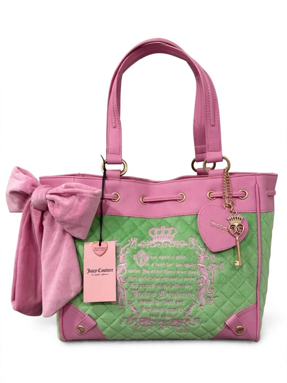 ⭐️DAYDREAMER⭐️Juicy Couture Pink/Green Fairtale Tote
